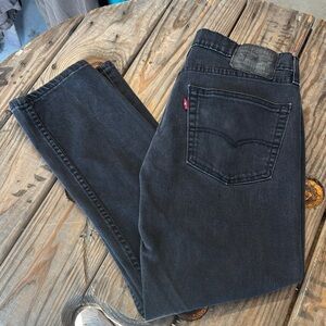 Levi's Men's Dark‎ Gray/Black 502 Denim Jeans Size 32x30’s